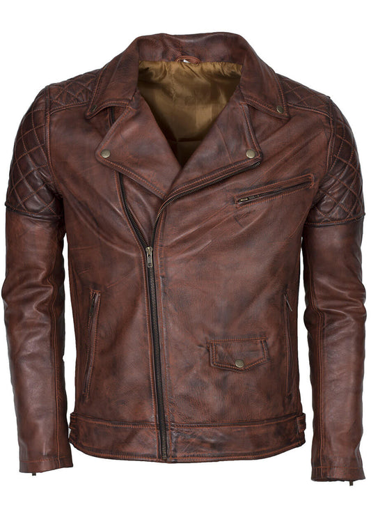 Men Brando Brown Leather Jacket