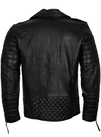 Men's Black Boda Biker Leather Jacket