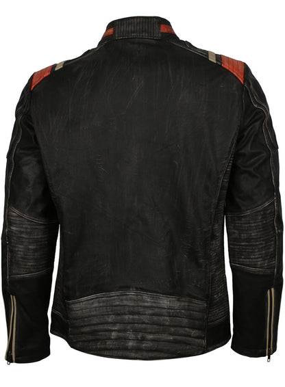 Men's Retro Distressed Leather Jacket
