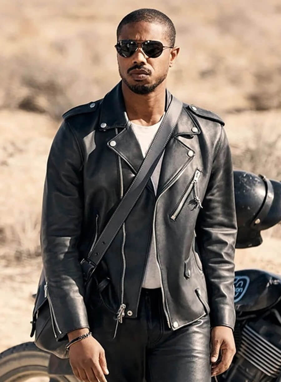 Michael B. Jordan Black Leather Jacket