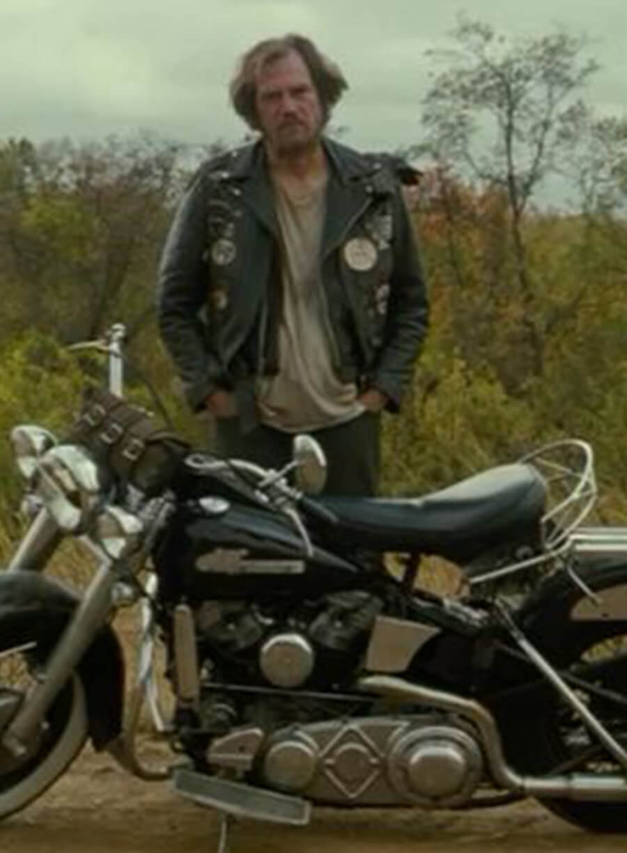 Michael Shannon The Bikeriders Black Leather Jacket