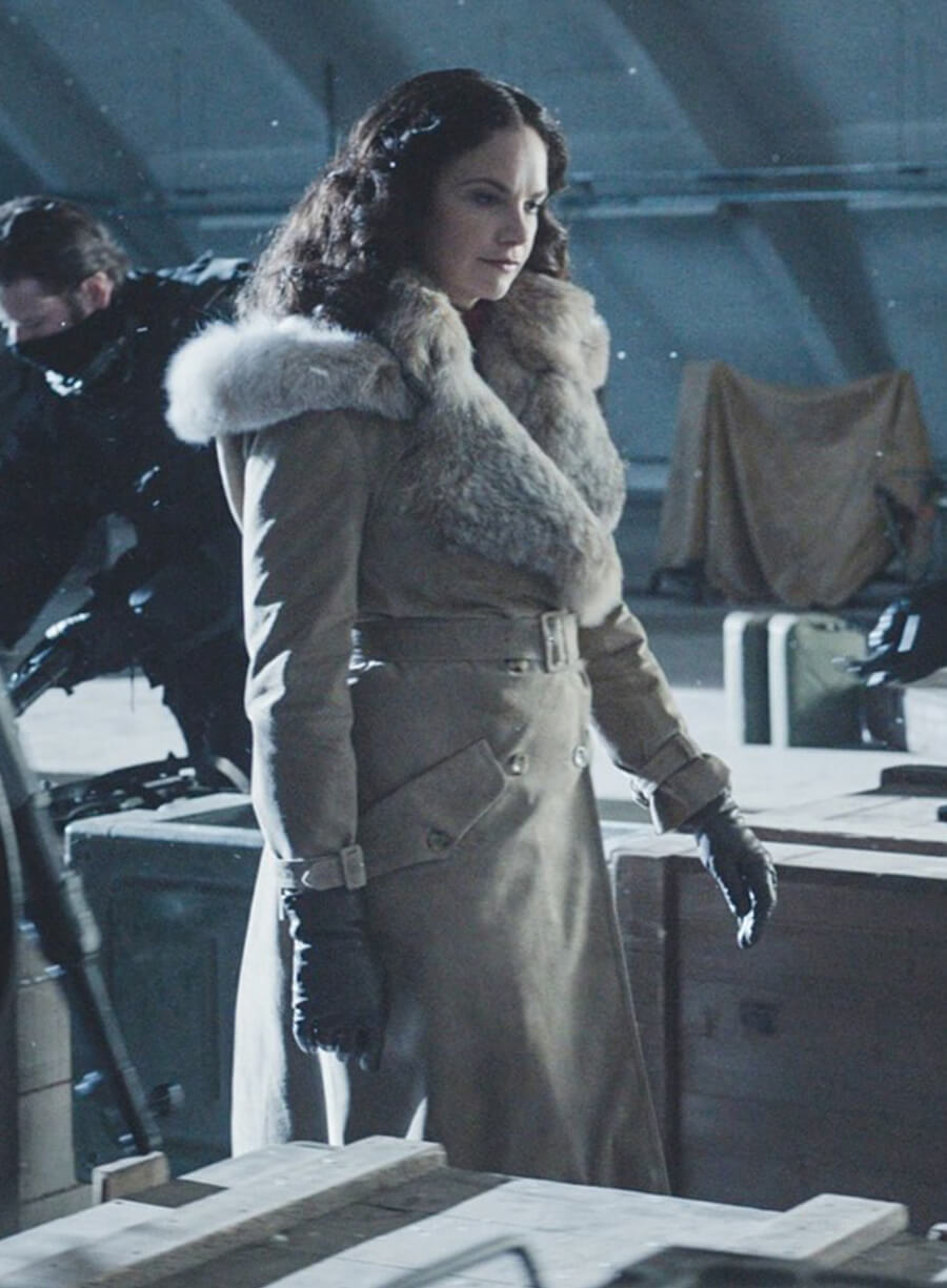 Mrs. Coulter His Dark Materials Beige Leather Coat