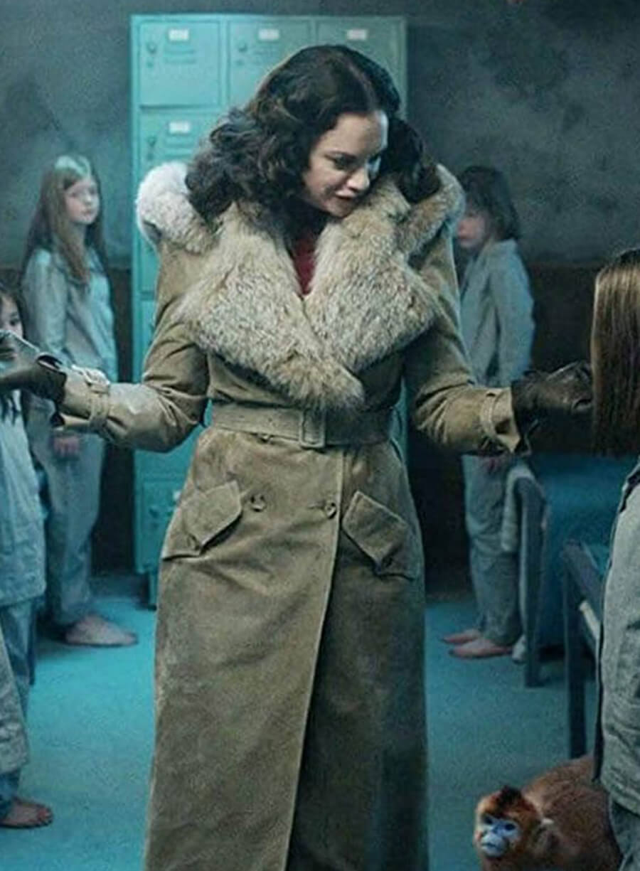 Mrs. Coulter His Dark Materials Beige Leather Coat