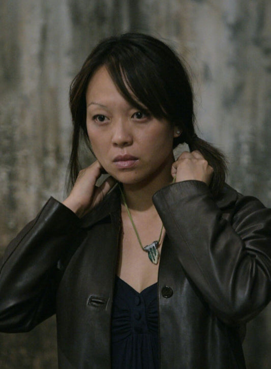 Naoko Mori Torchwood Black Leather Coat