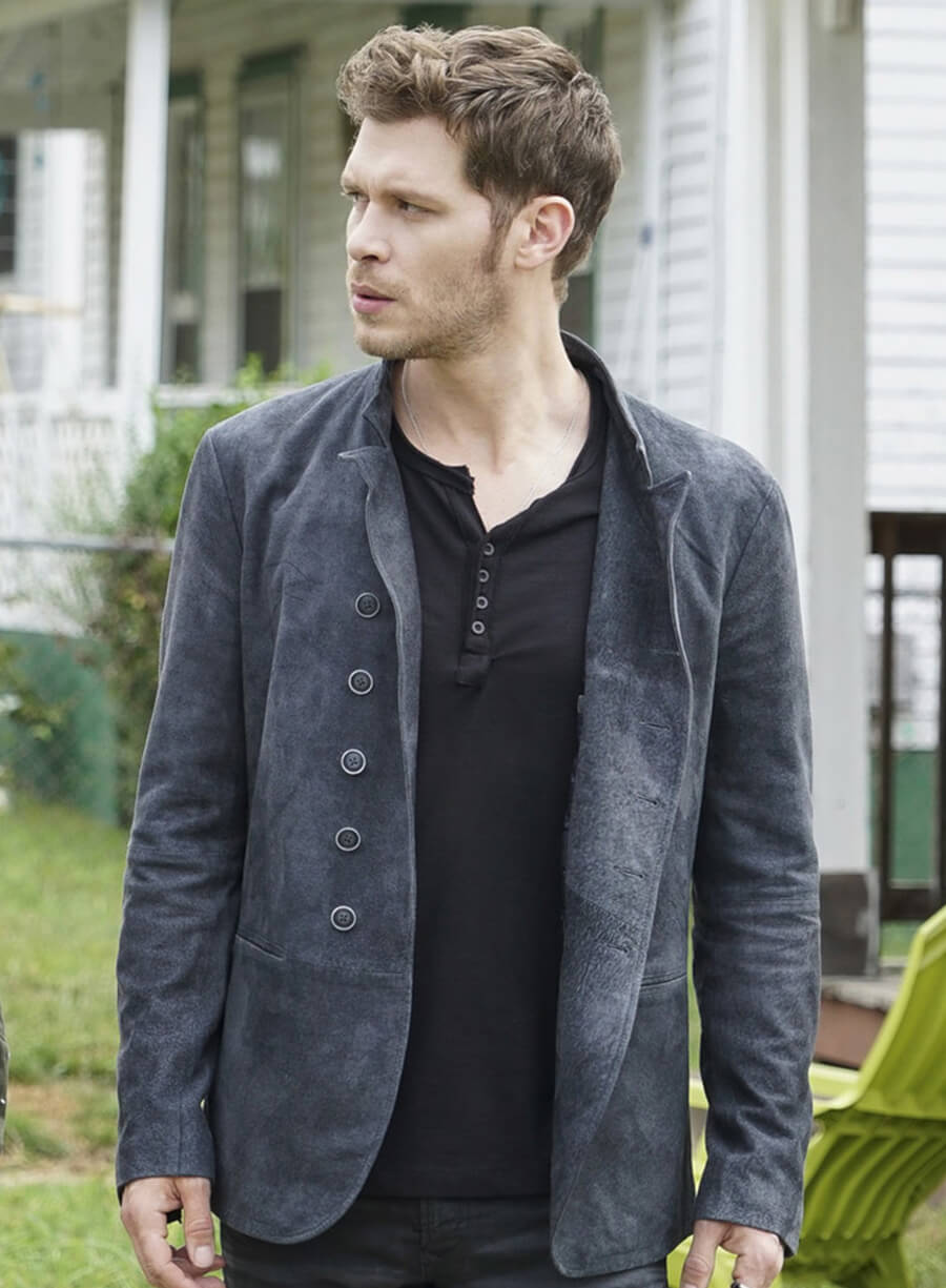 Niklaus Mikaelson The Originals S05 Blue Leather Coat