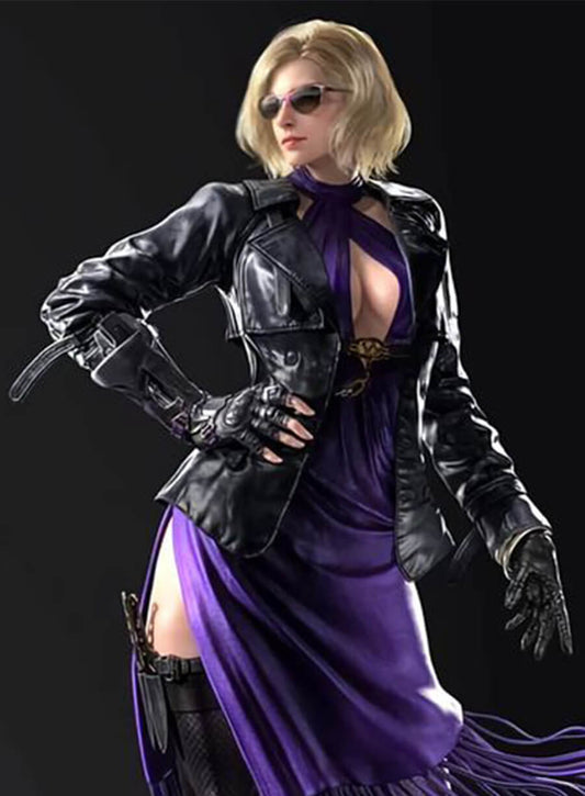 Nina Williams Tekken 8 Black Leather Jacket