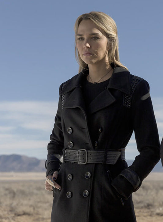 Olivia Charity Midnight Texas Black Wool Coat