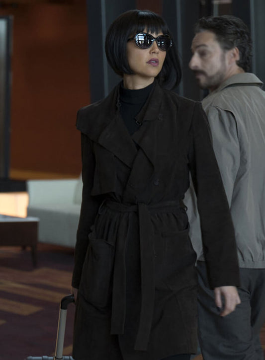 Olivia Charity Midnight Texas Black Wool Coat