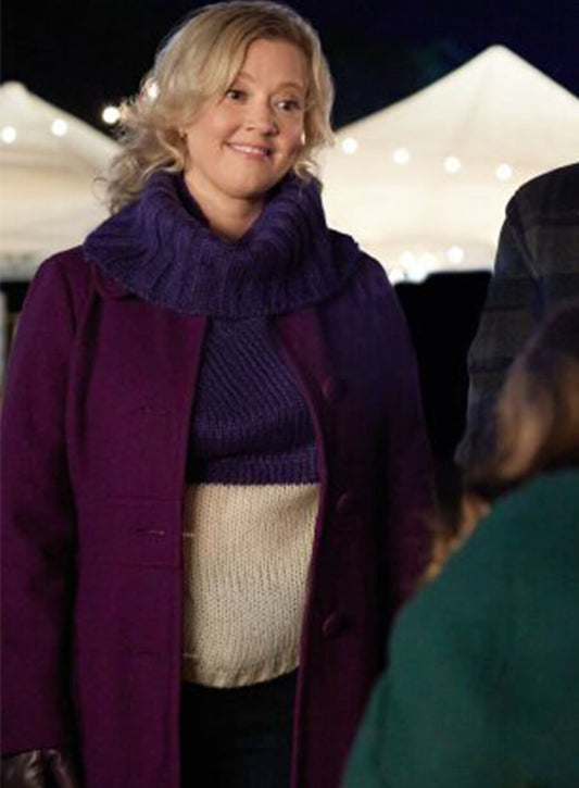 Patti Murin Mystic Christmas Purple Coat