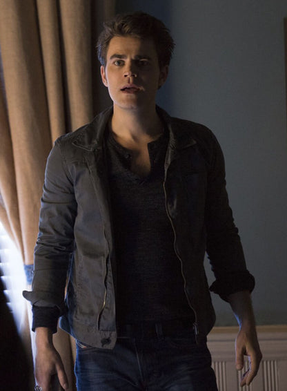 Paul Wesley The Vampire Diaries S06 Black Jacket