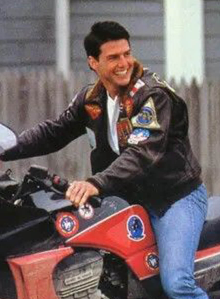 Pete Mitchell Top Gun Black Leather Jacket