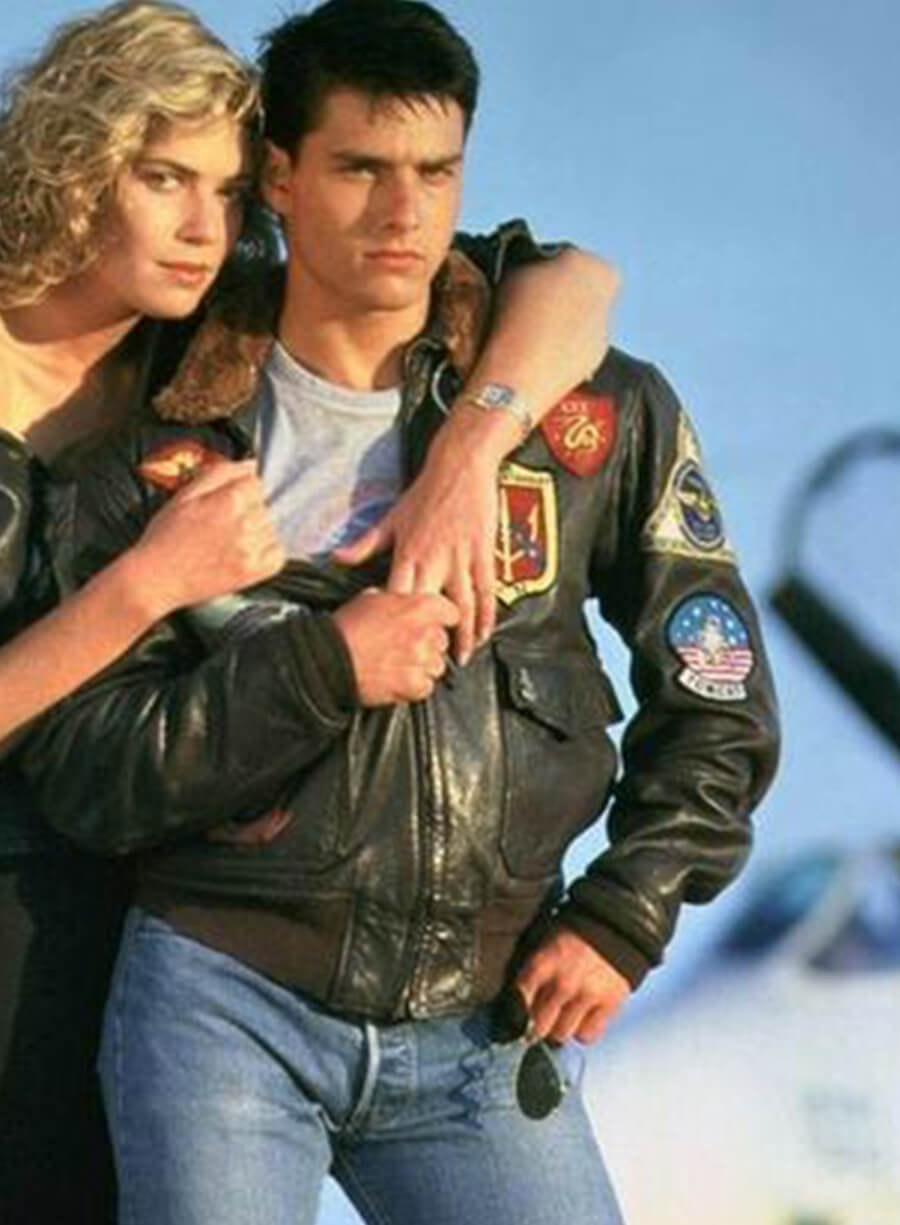 Pete Mitchell Top Gun Black Leather Jacket