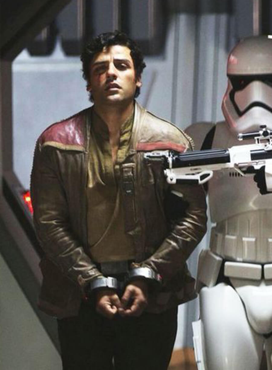 Poe Dameron Star Wars: The Force Awakens Brown Leather Jacket