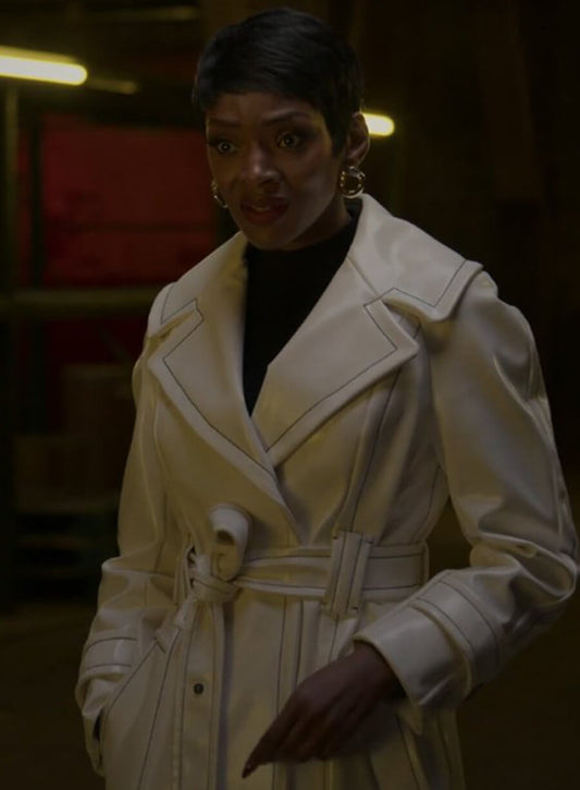 Power Book II: Ghost Noma White Leather Trench Coat