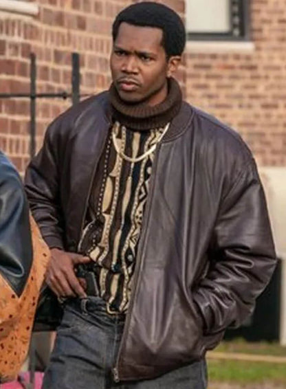 Power Book III Raising Kanan Worrell Brown Leather Jacket