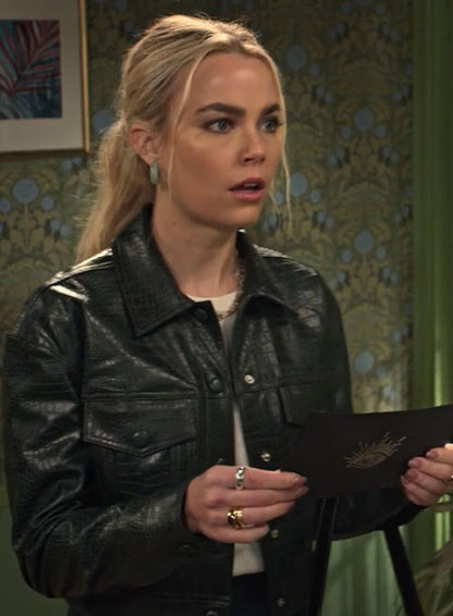 Rebecca Rittenhouse Maggie Black Leather Jacket