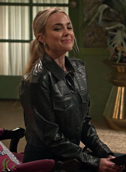 Rebecca Rittenhouse Maggie Black Leather Jacket