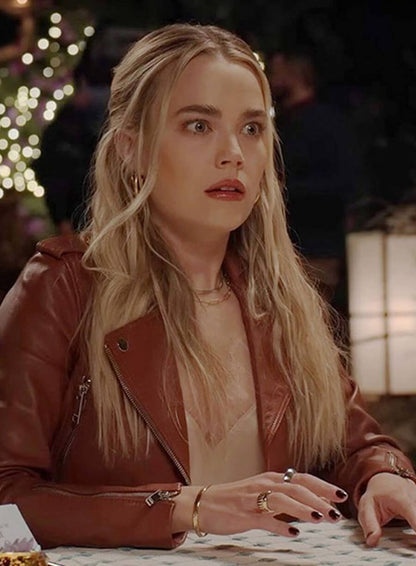 Rebecca Rittenhouse Maggie Brown Leather Jacket