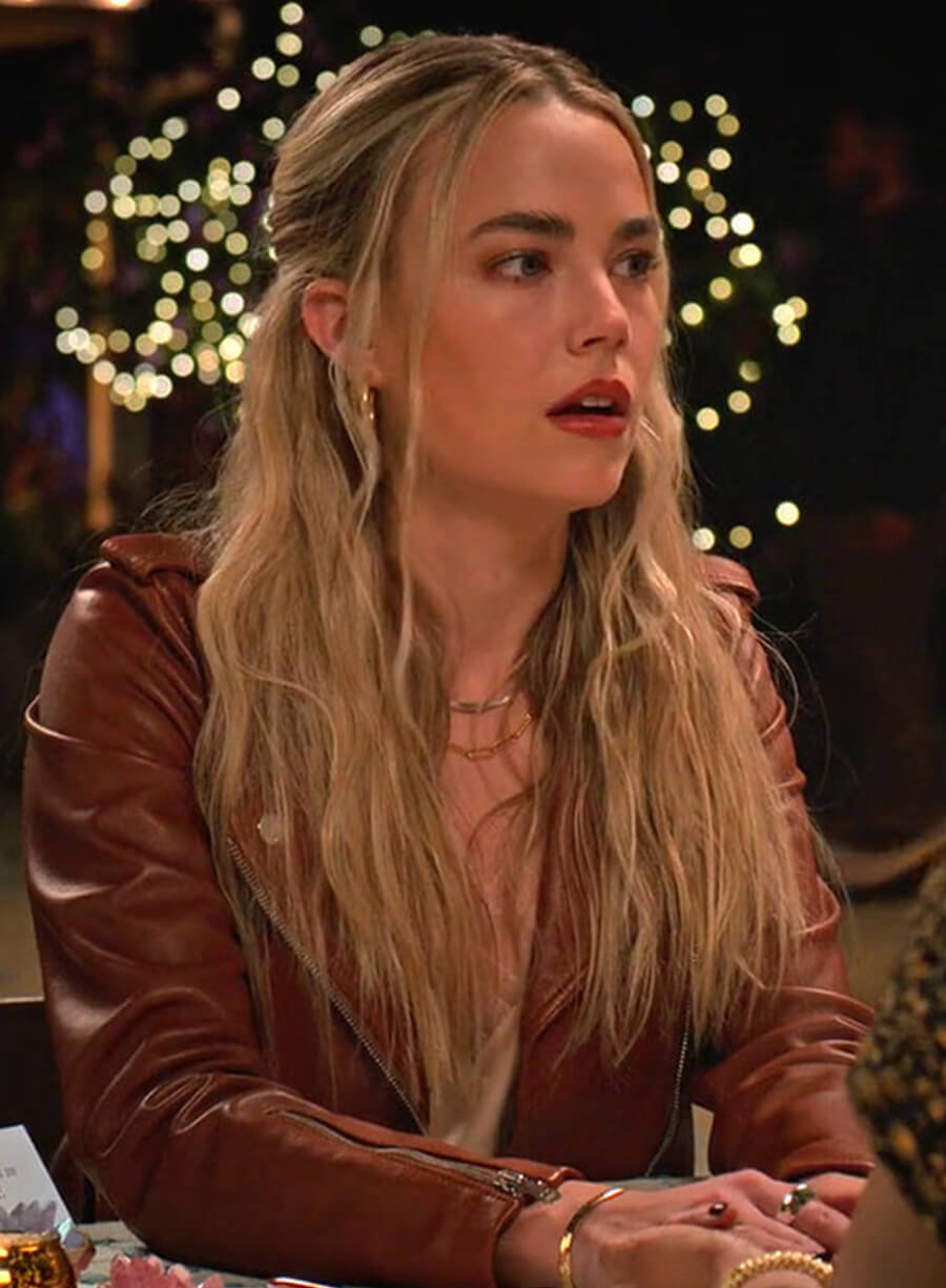 Rebecca Rittenhouse Maggie Brown Leather Jacket