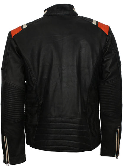 Retro Black Biker Leather Jacket