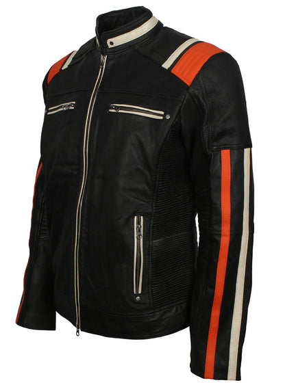 Retro Black Biker Leather Jacket