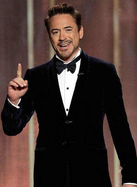 Robert Downey Jr Blue Velvet Blazer