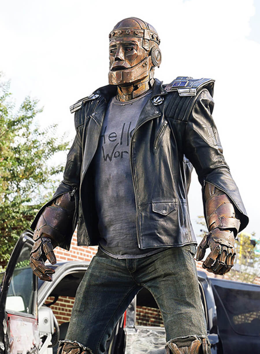 Robotman Doom Patrol Black Leather Jacket