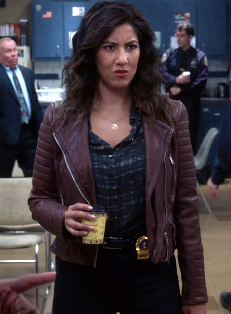 Rosa Diaz Brooklyn Nine-Nine Maroon Leather Jacket