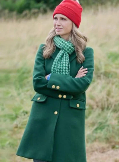 Rose Walsh Tis The Season To Be Irish 2024 Green Wool Coat