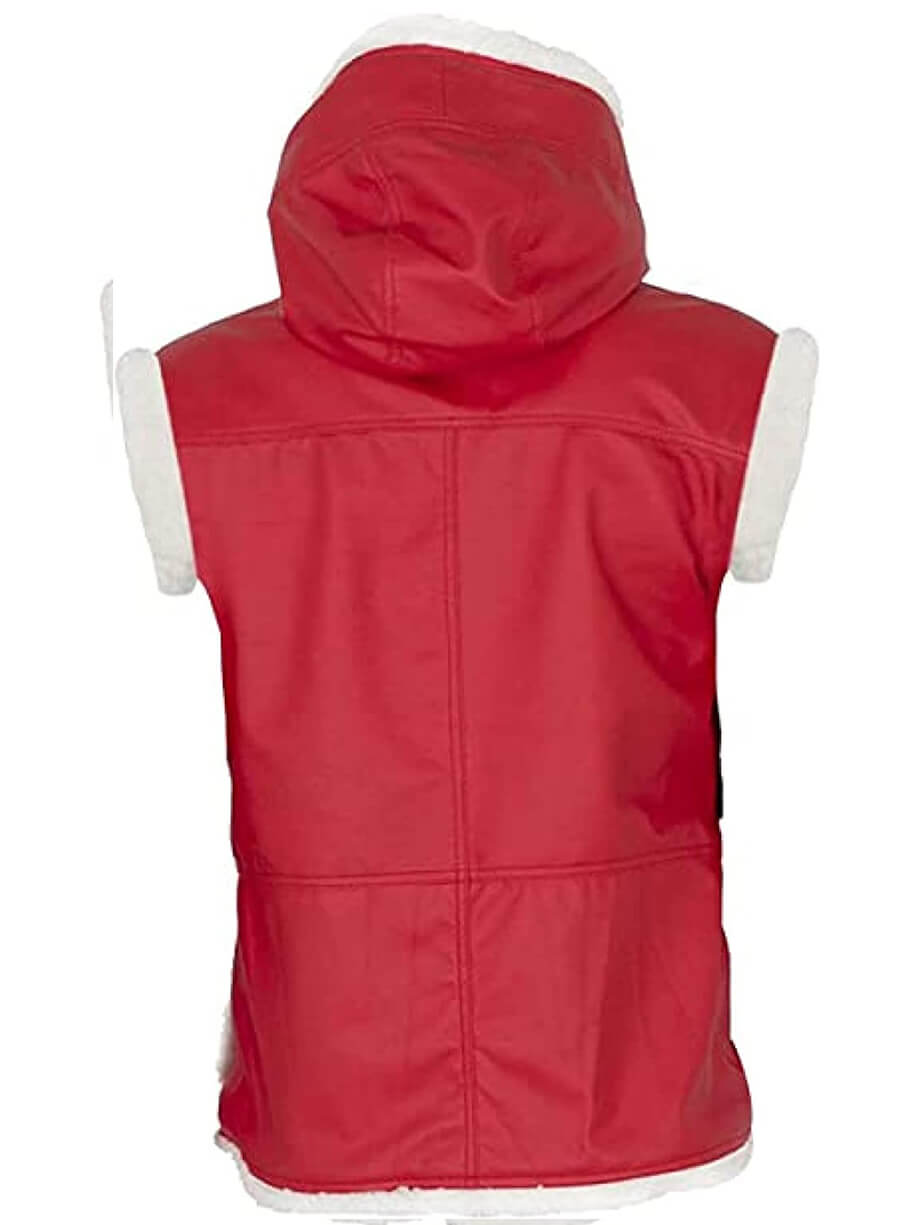 Santa Claus Red Leather Vest Costume