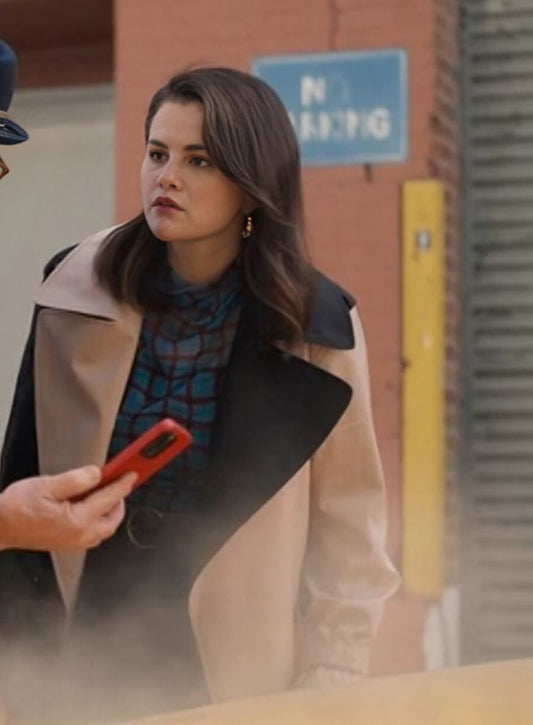 Selena Gomez Only Murders in the Building Two Tone Coat