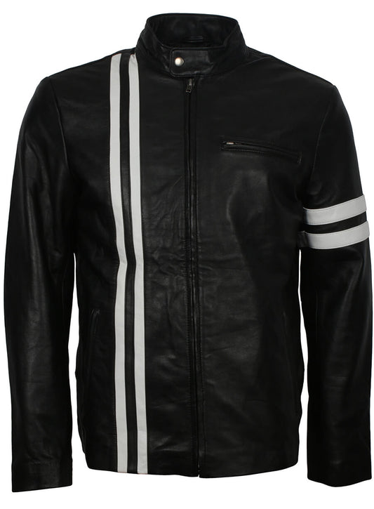 SF Men's Driver Biker Leather Jacket