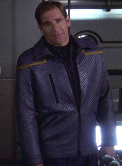 Star Trek Enterprise Jonathan Archer Quilted Leather Jacket