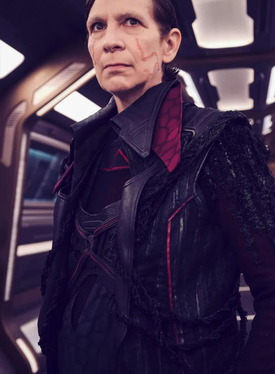 Star Trek Picard Vadic Black Leather Coat