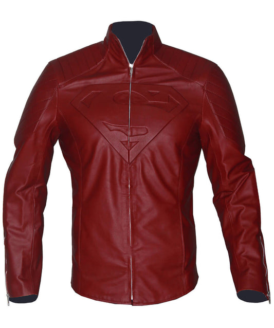 Superman Red Leather Jacket