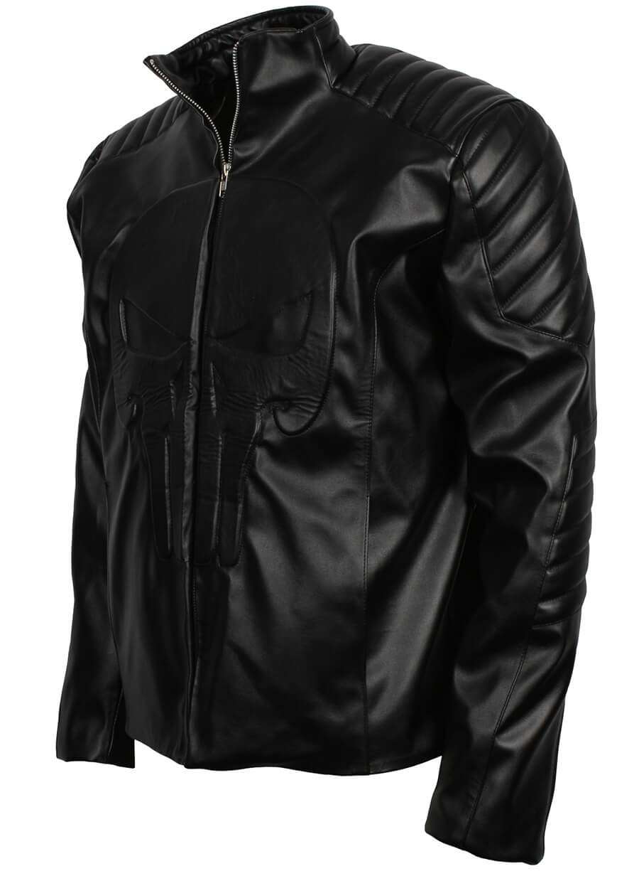 The Punisher Cosplay Leather Jacket Costume