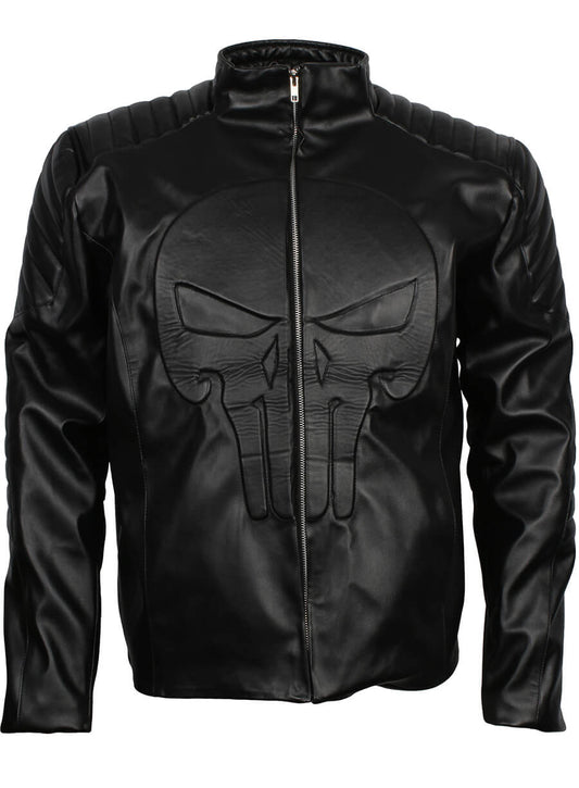 The Punisher Cosplay Leather Jacket Costume