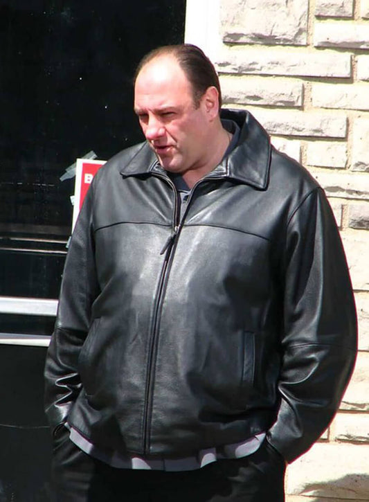 The Sopranos Tony Soprano Leather Trucker Jacket