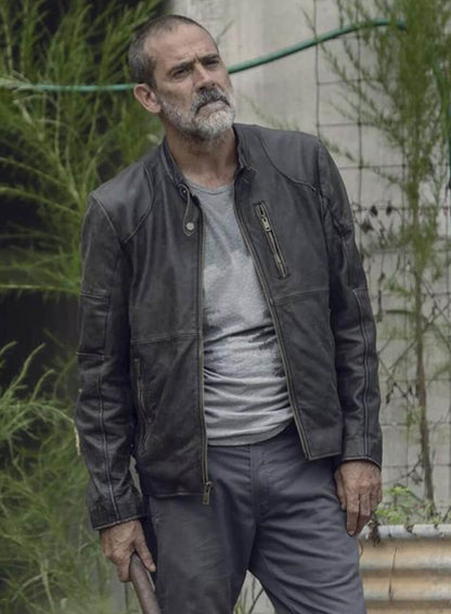 Negan Smith Black Leather Jacket