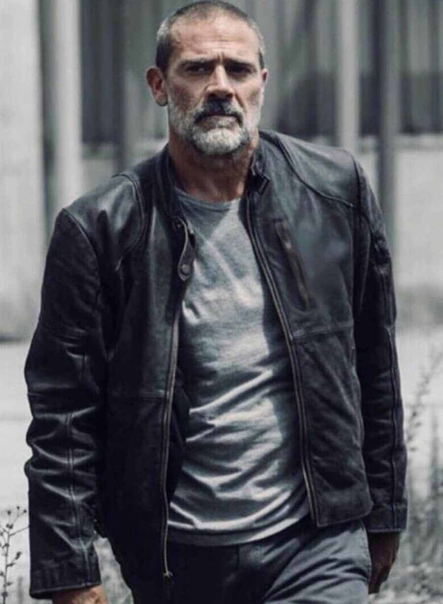 Negan Smith Black Leather Jacket