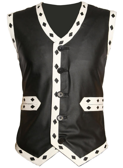 The Warriors Black Leather Vest