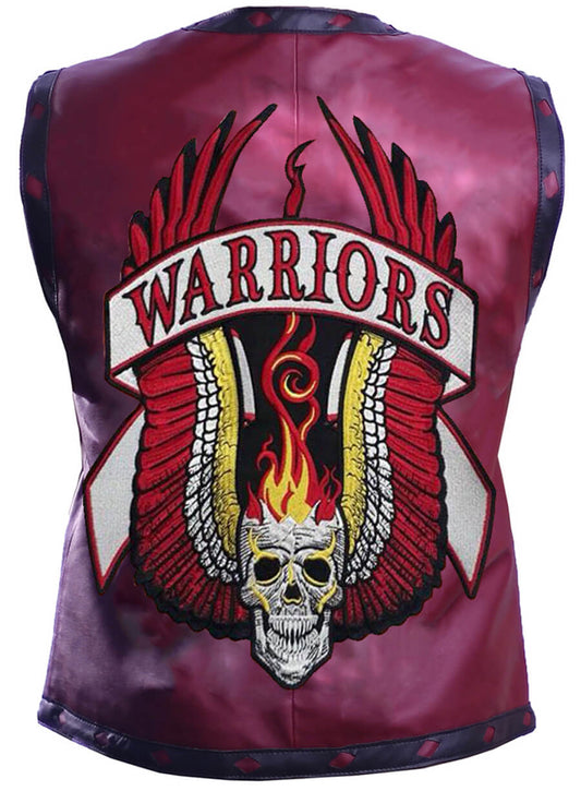 The Warriors Game Maroon Leather Vest