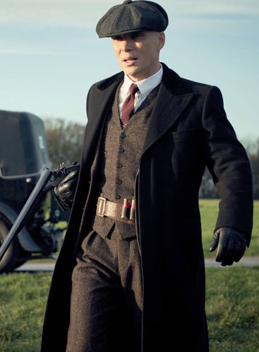 Thomas Shelby Peaky Blinders Black Trench Coat