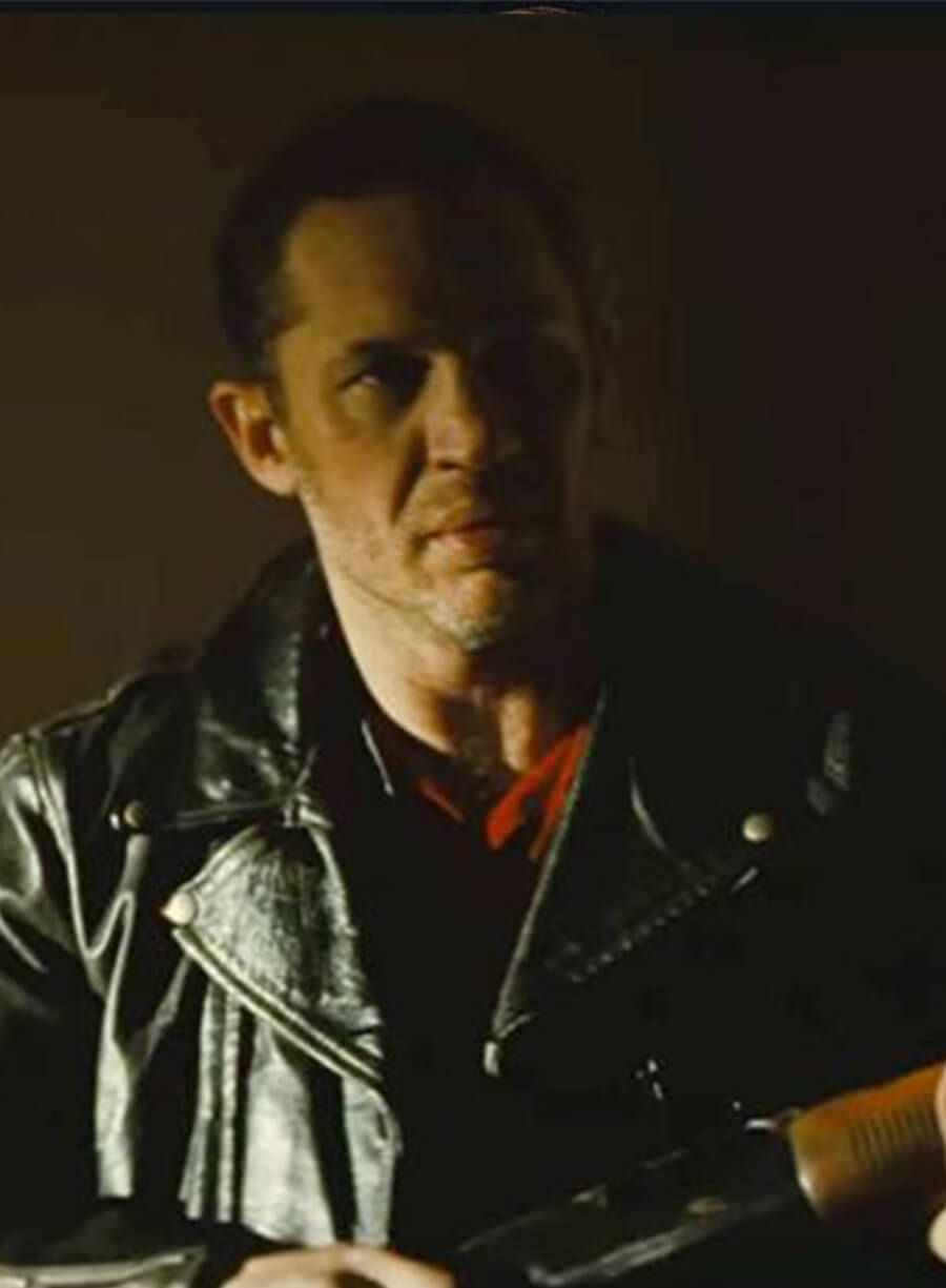 Tom Hardy The Bikeriders Black Leather Jacket