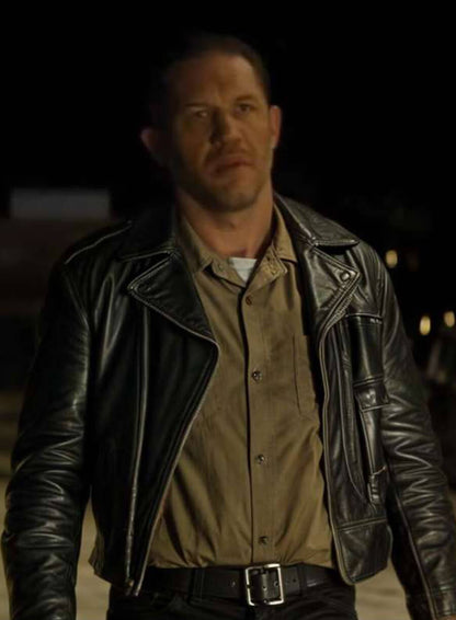 Tom Hardy The Bikeriders Black Leather Jacket