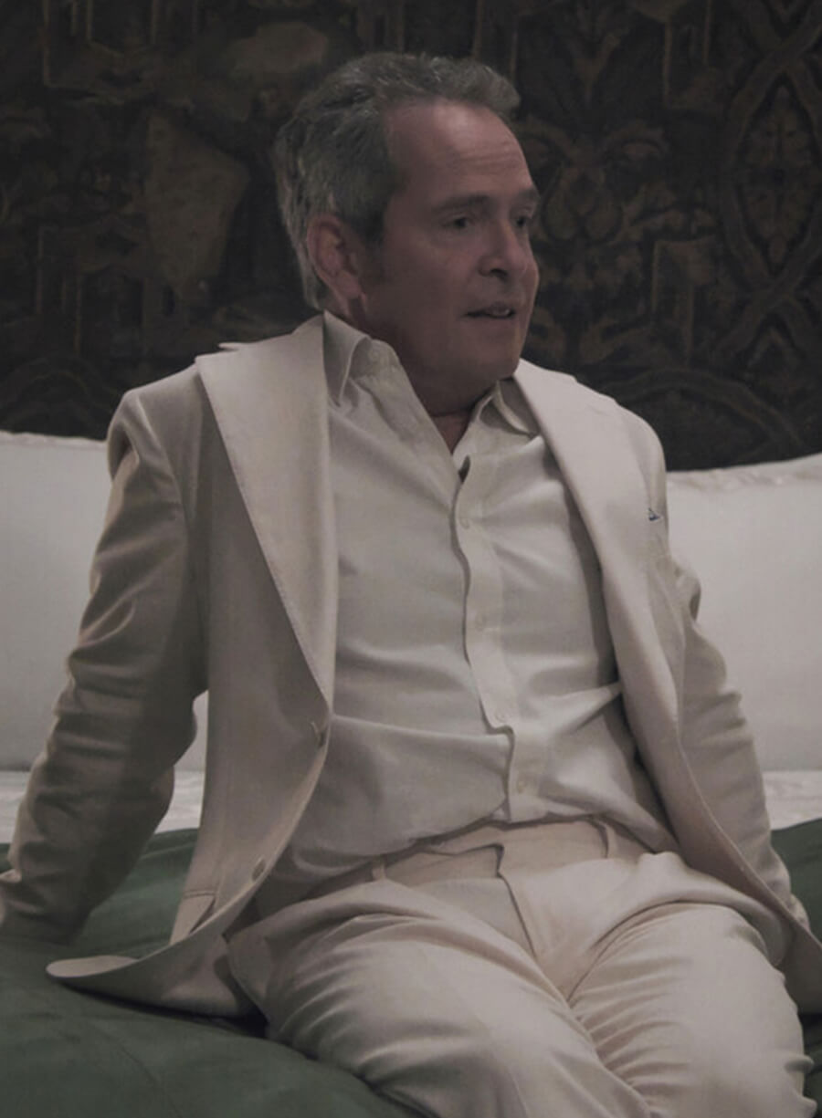 Tom Hollander The White Lotus White Blazer