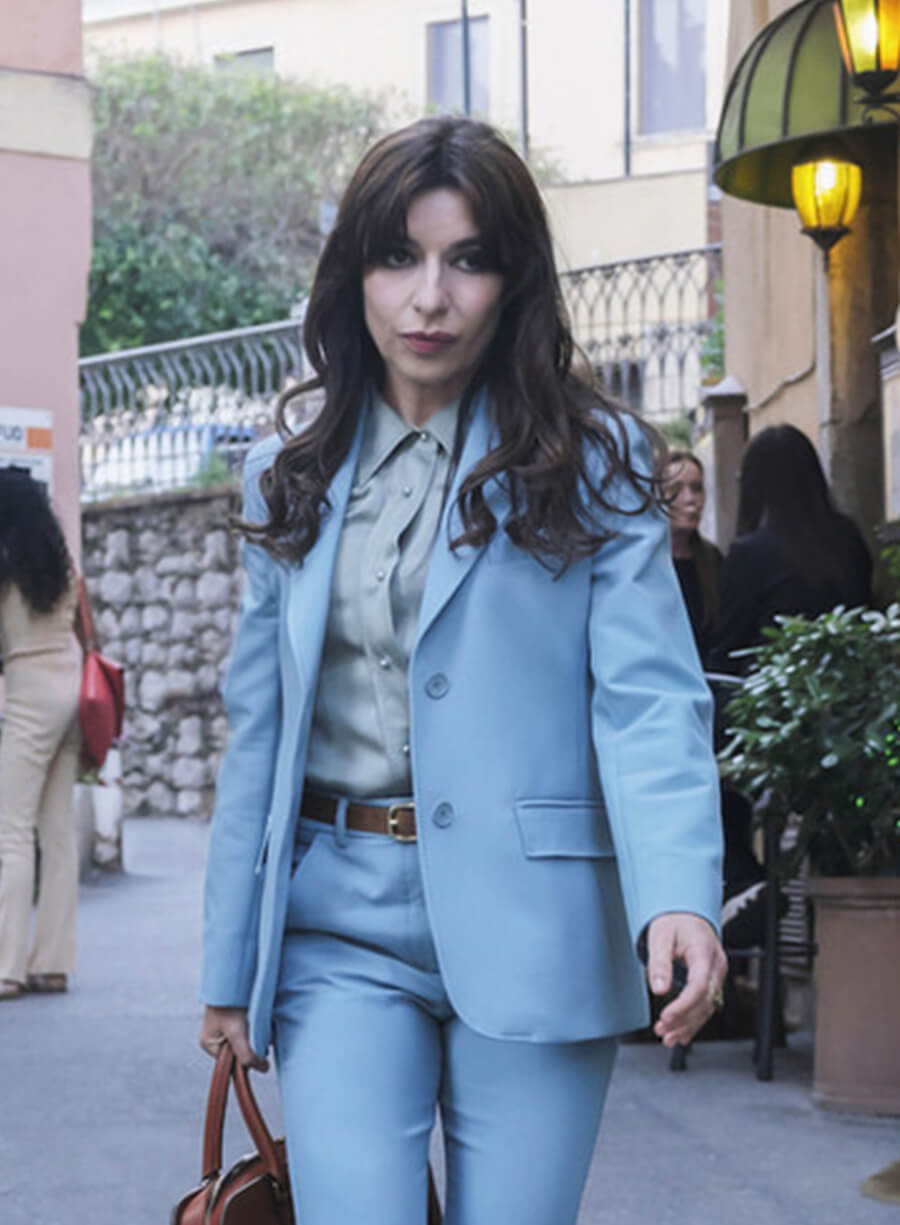 Valentina The White Lotus Blue Blazer