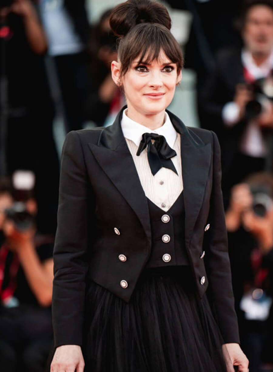 Winona Ryder Beetlejuice Beetlejuice 2024 Black Blazer